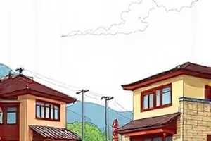 一页春秋漫画封面，翻开的线装书页与一枚竹制书签