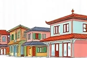 月光码头剧集封面，夜里泊满渔船的老码头与一盏路灯